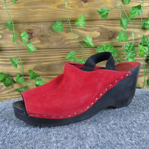 Nine & Co Women's Totempole Clog Red Leather Sz 8 Medium Gently Used‎ 2025 - Picture 1 of 6